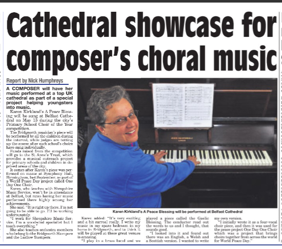 Cathedral showcase for Karen Kirkland's choral music